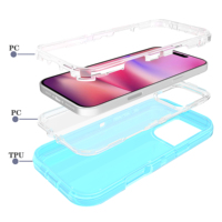 Coque Defender 3in1 antichoc TPU PC 3 couches transparente pour Iphone 16 Pro Max