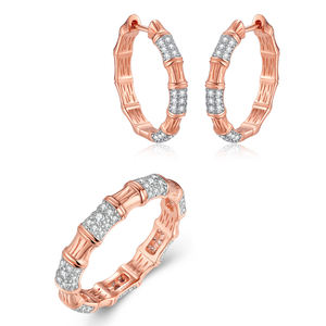 2025 minimaliste bijoux fins femmes brillant Zircon cercle boucles d'oreilles bicolore 925 en argent Sterling à la mode <span class=keywords><strong>immobilier</strong></span> - Product Image 6