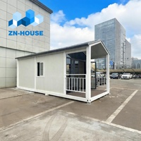 Villa conteneur modulaire préfabriquée de luxe 20 pieds à toit en pente, économique et détachable, pour hôtel, bureau ou maison mobile