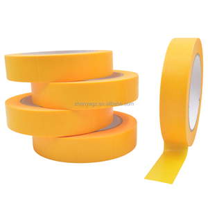 Cinta <span class=keywords><strong>de</strong></span> Enmascarar <span class=keywords><strong>de</strong></span> Papel Crepé Naranja a Rayas <span class=keywords><strong>de</strong></span> Alta Resistencia a la Temperatura, Baja Adhesión, Económica, para Pintores <span class=keywords><strong>de</strong></span> Automóviles - Product Image 1