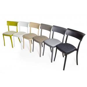 Saretina in ecopelle nabuk 3 colori impilabili di design imbottito in polipropilene modello SPP0CA per cucina soggiorno Bar - Product Image 6