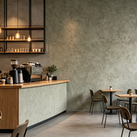 Dalle de quartz texturée vert sauge, finition mate, résistante aux rayures et aux taches, pour les murs, comptoirs et intérieurs d'hôtels, bureaux et cafés