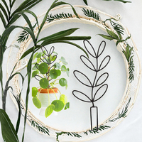Treillis en métal en forme de feuille pour plantes, support décoratif en fer pour plantes en pot, étagère pour plantes grimpantes pour jardin intérieur, vente en gros