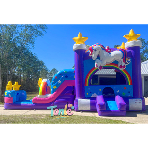 <strong>Kids</strong> Commercial unicorn <strong>Bouncer</strong> <strong>Castle</strong> <strong>Inflatable</strong> Combo with Slide Castillo Acuatico <strong>Jumping</strong> House <strong>Inflatable</strong> with Pool - Product Image 1
