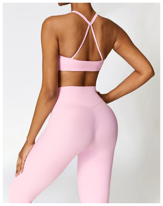 Compression Activewear Slim Nylon Sport Costume Femmes Yoga Legging Pantalon Ensemble À Séchage Rapide <span class=keywords><strong>Sexy</strong></span> Yoga Leggings et Soutien-Gorge Ensemble - Product Image 5