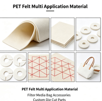 Feutre industriel durable 100 % polyester PET, antibactérien, écologique, bonne résistance à l'abrasion, solutions de filtration, matériel
