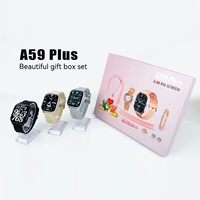 Popular A59 Plus Pareja Reloj Trajes Hombres Reloj inteligente Mujer Diamante Cuarzo Señora Reloj de pulsera Collar Anillo Pendientes TODO en UNO