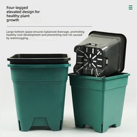 Vente en gros de pots en plastique carrés de haute qualité, noirs, blancs, pastel, pour pépinière, en PP, pour plantes d'extérieur, semis