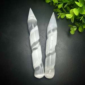 Chất lượng cao tự nhiên selenite massage xoắn ốc hình dạng tinh thể selenite Wand tháp cho trang trí nội thất - Product Image 3