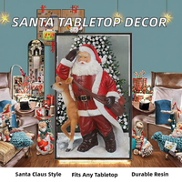 Statue de Père Noël en résine personnalisée, décoration de Noël miniature, ornement de table, approvisionnement professionnel en gros