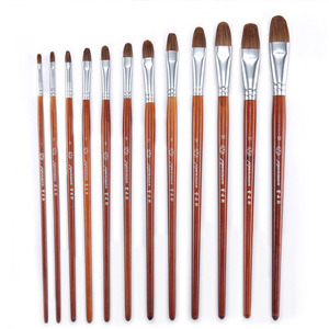Juego <span class=keywords><strong>de</strong></span> pinceles redondos para pintura <span class=keywords><strong>de</strong></span> <span class=keywords><strong>pelo</strong></span> <span class=keywords><strong>de</strong></span> comadreja, Lobo, filbert, 12 Uds. - Product Image 3
