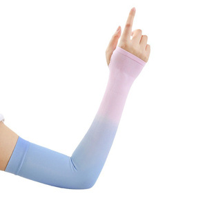 Manchons de bras en soie glacée anti-UV, séchage rapide, respirants, pour le cyclisme, la course à pied, la protection extérieure, couvre-coudes unisexe pour adultes - Product Image 2