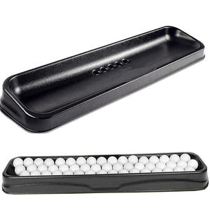 Passen Boîte à balles de golf grande capacité en cuir PU durable, style sportif, noire - Product Image 4