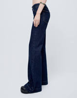 Jeans évasés taille basse pour femmes, style streetwear, coupe large, style années 70, fabrication directe usine OEM ODM