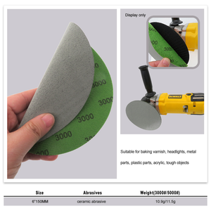 6 inç 998A cırt cırt zımpara sünger zımpara köpük kum disk piramit köpük disk mobilya parlatma ve Metal pas alma için - Product Image 4