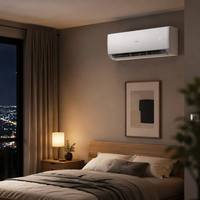 Climatiseur solaire hybride AC/DC 100% solaire, compresseur GMCC SEER 34, système de climatisation solaire de type split CE pour le refroidissement hors réseau des maisons