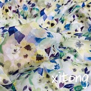 Tùy Chỉnh In Kỹ Thuật Số Thiết Kế Polyester Dệt May Crepe Voan Jacquard Polyester Vải Cho Ăn Mặc - Product Image 5