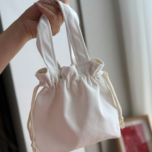 Wholesale Best-Selling Custom <b>Canvas</b> Handle Shoulder <b>Bag</b> Fashionable Cotton <b>Drawstring</b> Gift <b>Bag</b> - Product Image 6