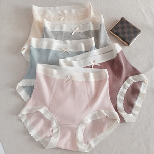 Ropa interior de algodón de cintura alta para mujer Bragas de cobertura completa Calzoncillos con estampado floral para damas - Product Image 1
