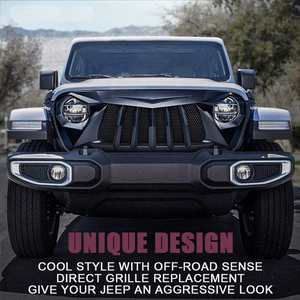 Gobison 2018 2019 2020 2021 4x4 Accessoires tout-terrain Pare-chocs avant Grille pour <span class=keywords><strong>JEEP</strong></span> WRANGLER JL JT - Product Image 6
