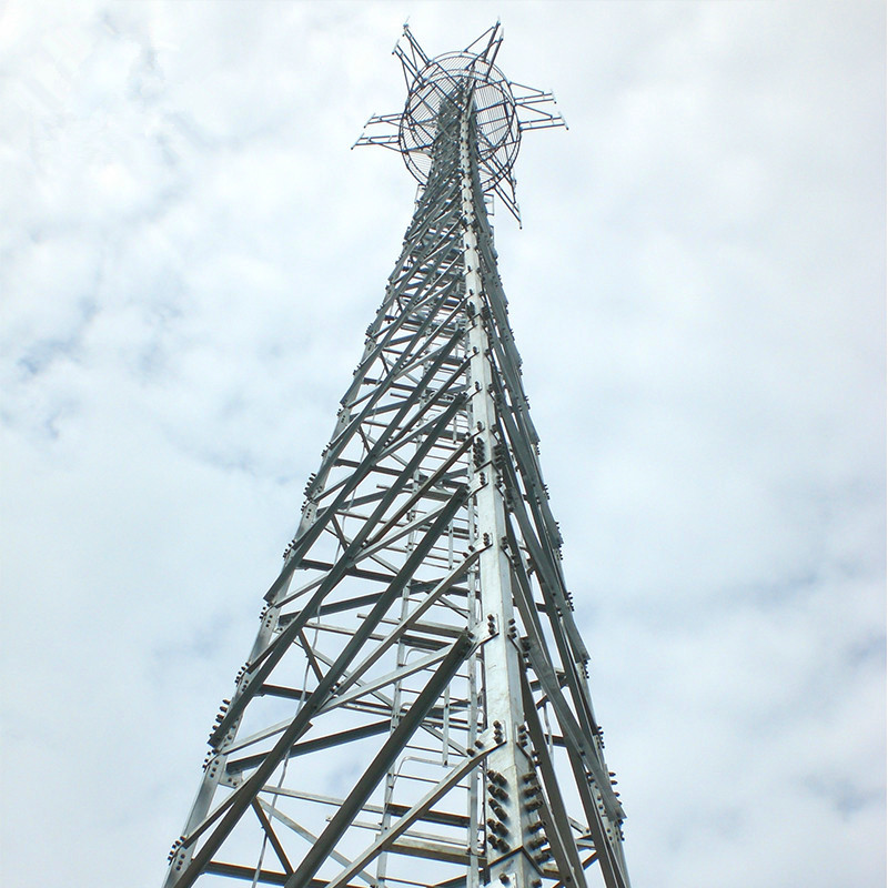 Self Supporting Triangle 3 Legged Hot Dip Galvanized Telecom Mobile Telecommunication Angular Steel Tower