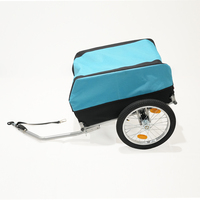 Remorque de vélo OEM avec logo personnalisé, capacité 80 kg, pliable, acier Q195, roues de 16 pouces, vente en gros en Europe
