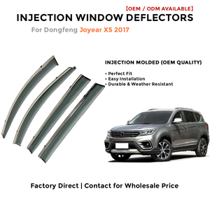 Injection Window Visors Rain Guards for Dongfeng Joyear X5 2017 | Side Window Deflectors Custom Fit Auto Accessories - Product Image 2