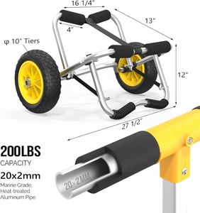 Double <span class=keywords><strong>chariot</strong></span> personnalisable de 12 pouces à roues remorque de course voiture vélo <span class=keywords><strong>kayak</strong></span> support en aluminium <span class=keywords><strong>chariot</strong></span> plate-forme <span class=keywords><strong>pour</strong></span> chariots à main chariots - Product Image 6