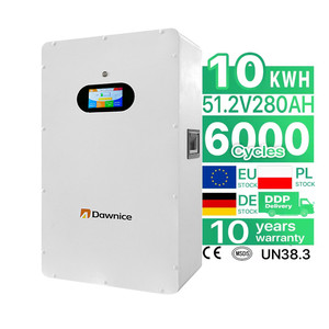 Baterías de almacenamiento de energía solar montadas en la pared ultrafinas de 51,2 V y 10Kwh, paquete de batería Lifepo4 de fosfato de hierro y litio - Product Image 1