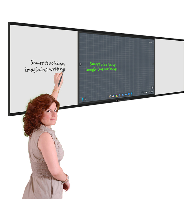 LED LCD Panel Interactive Smart Board 4K Touch Screen Blackboard & Whiteboard with Android Windows OS for Classroom Black Color