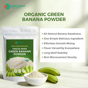 Herbspirit Poudre de <span class=keywords><strong>banane</strong></span> verte de haute qualité au goût onctueux, farine de <span class=keywords><strong>banane</strong></span> verte, amidon résistant, fibres alimentaires - Product Image 1