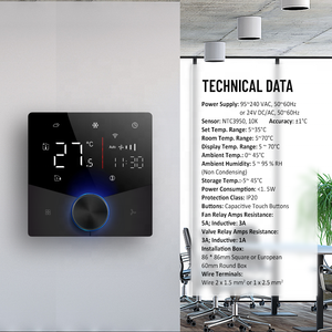<span class=keywords><strong>Thermostat</strong></span> intelligent WiFi Becasmart BAC-009 Économie d'énergie CVC <span class=keywords><strong>Nest</strong></span> pour villa Salle de bain Centre commercial Hôpital Hôtel - Product Image 5