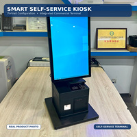 Kiosque d'enregistrement en libre-service pour hôtel intelligent, terminal à écran tactile avec lecteur de codes-barres, scanner de passeport pour la réception de l'aéroport