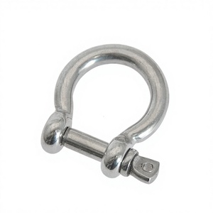 KEEP DIVING Grillete de elevación con cierre rápido de acero inoxidable 304, con forma de arco y anillo de conexión para cuerda SSA 016 - Product Image 1