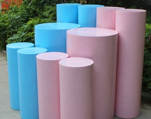 Piedistalli Decorativi per Matrimoni, Supporti Cilindrici Bianchi in Metallo per Esposizione Floreale, Piedistalli per Eventi e Feste Nuziali - Product Image 5