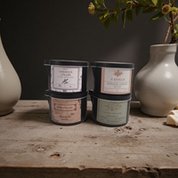 Witoyou 6oz Groothandel Lavendel Jasmijn Handgemaakte Luxe Aromatherapie Zwarte Blikken Pot Massagekaarsen voor Spa