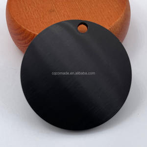 Матовые черные диски из нержавеющей стали с PVD-покрытием, толщиной 2,5 мм, для именных бирок (для собак) - Product Image 4