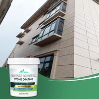 Peinture murale extérieure en pierre naturelle, mélange de pierres de cristal, revêtement liquide résistant aux UV, imperméable, ignifuge, lavable