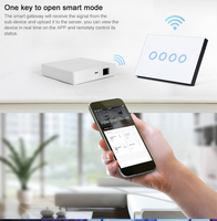 Makegood Interrupteur mural de luxe moderne pour maison intelligente AU/US SAA Wifi 4 gangs Interrupteur mural Alexa google Touch Verre Wifi Interrupteur mural
