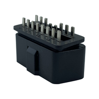 Conector macho OBD II de 16 pines tipo J1962 para diagnóstico de ECU automotriz y uso de lector de código