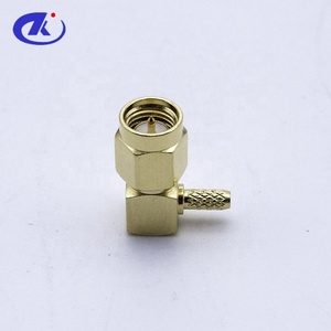 Rf Kết Nối <span class=keywords><strong>Sma</strong></span> Đực 90 Bằng <span class=keywords><strong>Right</strong></span> <span class=keywords><strong>Angle</strong></span> Uốn Loại Cho RG316 RG174 Cáp - Product Image 3