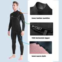 Combinaison de plongée en apnée à manches longues personnalisée 4/3mm pour hommes crème solaire froid chaud surf imperméable grande taille pantalons longs pour