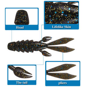 Soft Shrimp <b>Lure</b> Bait 6 Colors 3.5 Inch Bottom Baits For Bass <b>Fishing</b> <b>Lure</b> <b>Fishing</b> - Product Image 3