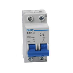 Disjoncteur miniature Chnt Dz47-60 1P+N 20A 230V Montage sur rail DIN Usage domestique - Product Image 1