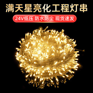 Guirlandes lumineuses LED bleues 100M 800 LED clignotantes 24V basse tension pour décoration de fête - Product Image 5