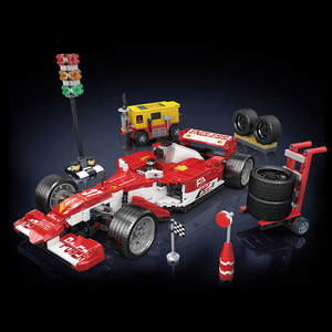 Khuôn Vua 10035 1603pcs xe Serie Red F1 đua xe xây dựng khối mô hình kỹ thuật giáo dục đồ chơi lễ hội Quà Tặng - Product Image 3