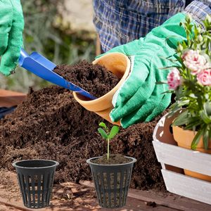 Pots en filet en plastique noir légers de 2/3/5/7 pouces pour la culture hydroponique, pots en filet pour la germination en pépinière et au <span class=keywords><strong>jardin</strong></span> - Product Image 5