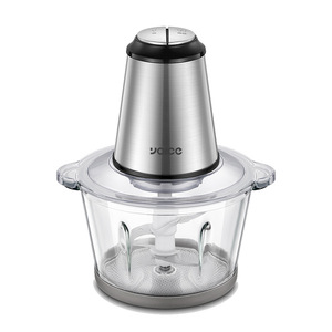 Picadora de carne eléctrica de 1.8L, procesador de alimentos de acero inoxidable con doble cuchilla para carne picada y verduras - Product Image 1