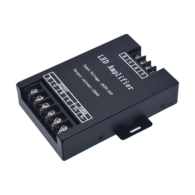 RGB Led Amplifier DC5V 12V 24V Iron Shell 360W 30A Amplifier Controller Signal Repeater 360W For 3528 /5050 RGB LED Strip