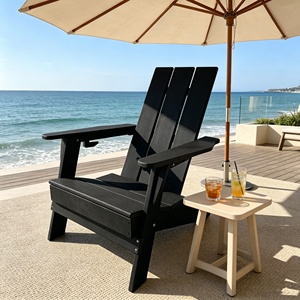 Chaise <span class=keywords><strong>Adirondack</strong></span> Pliante en PEHD Effet Bois, Chaise Grenouille en <span class=keywords><strong>Plastique</strong></span> Résistante aux Intempéries, Mobilier d'Extérieur pour Patio et Jardin – Vente Chaude Usine - Product Image 5